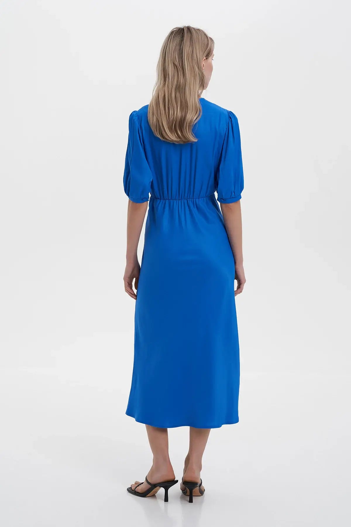 SHORT SLEEVE MIDI DRESS