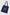 Navy blue cotton shopper 