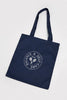 Navy blue cotton shopper 