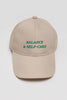 Beige twill baseball cap 
