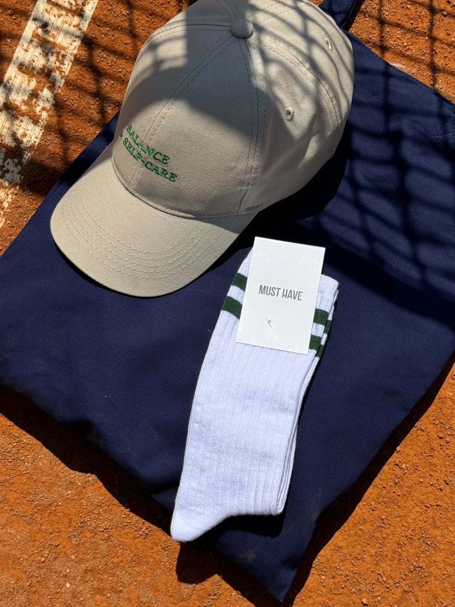 Beige twill baseball cap 