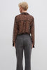 Chiffon shirt in leopard print
