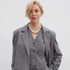 Gray classic cut vest made of viscose