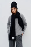 Knitted wool scarf
