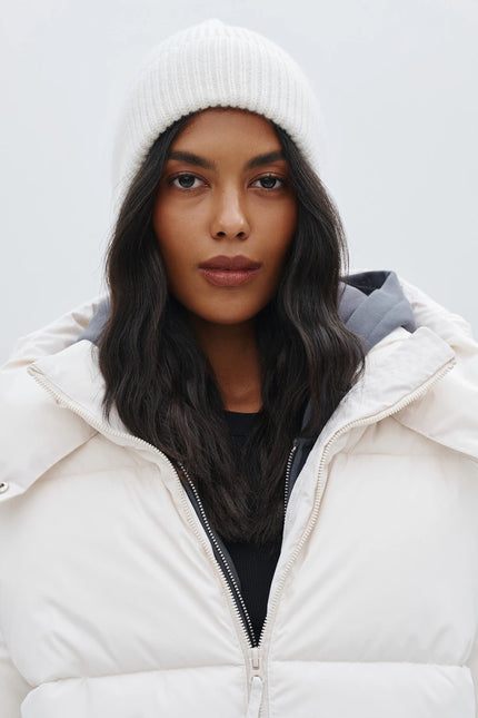 Cashmere knitted beanie hat