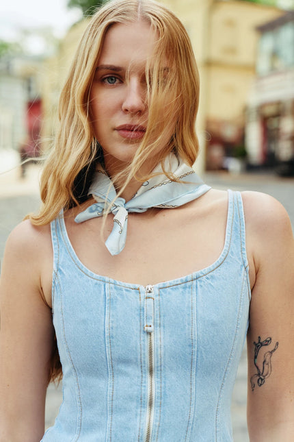 Artificial silk scarf 