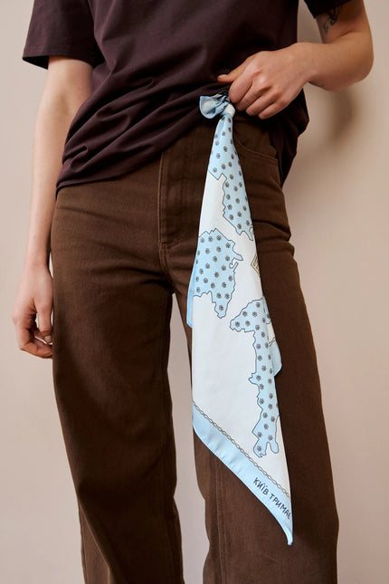 Artificial silk scarf 