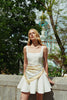 Lemon scarf made of artificial silk 