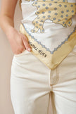 Lemon scarf made of artificial silk 