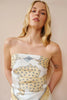 Lemon scarf made of artificial silk 