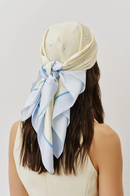 Lemon scarf in an original print 85x85 MUST HAVE x ELENAREVA
