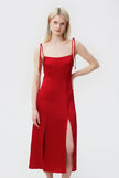 MIDI DRESS WITH LEG SLIT