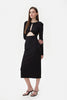 MIDI DRESS WITH CUT OUTS