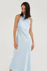 DRESS WITH A HIGH COLLAR