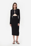 MIDI DRESS WITH CUT OUTS