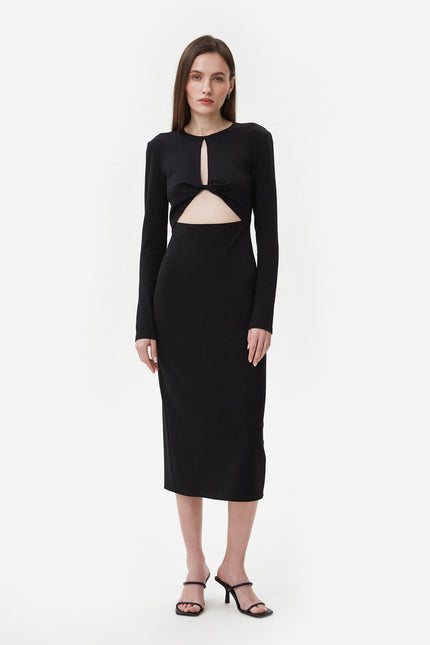 MIDI DRESS WITH CUT OUTS