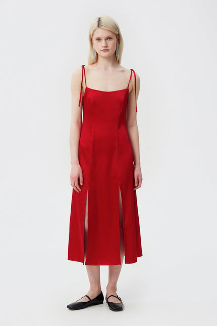 MIDI DRESS WITH LEG SLIT