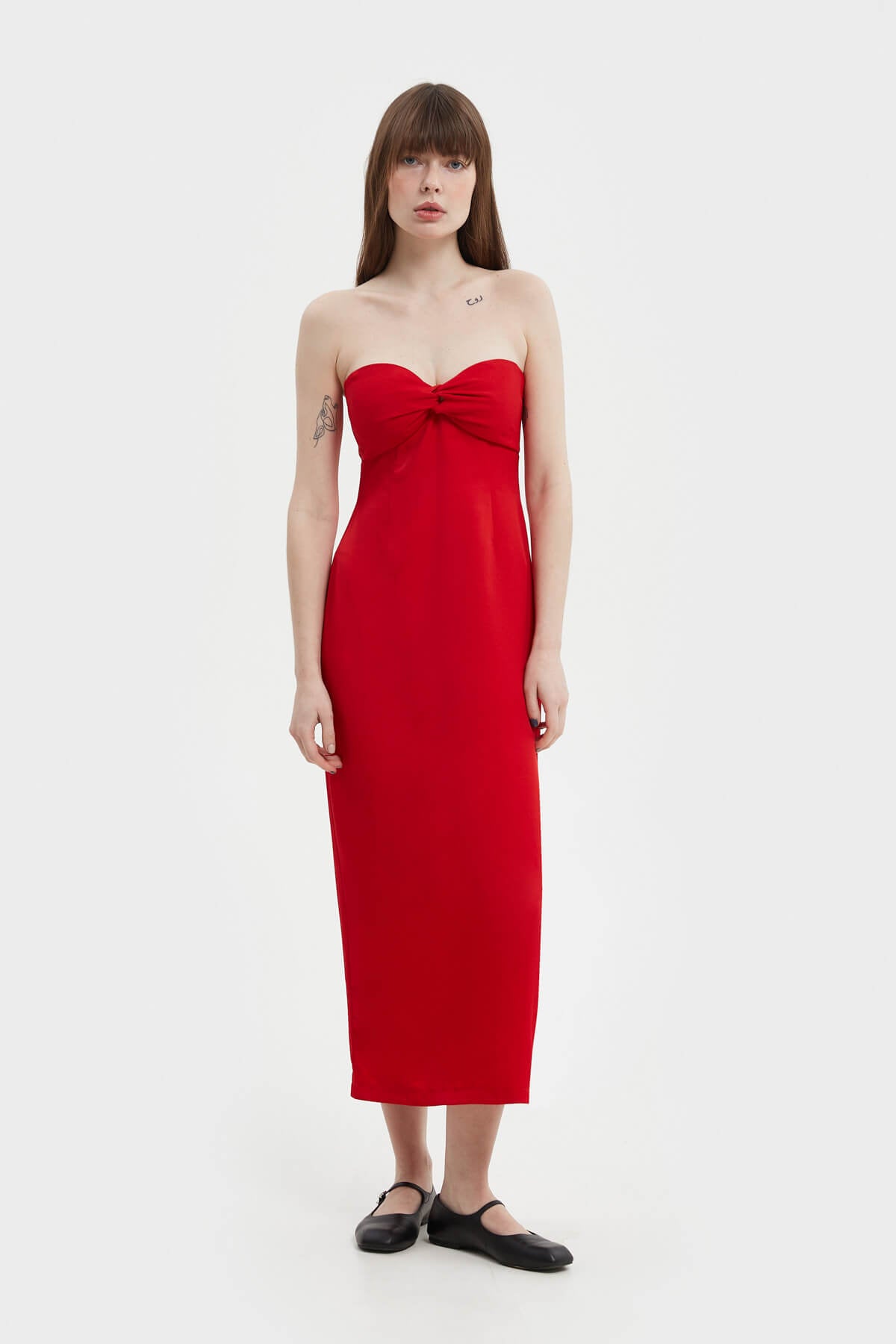 ELONGATED MIDI BUSTIER DRESS