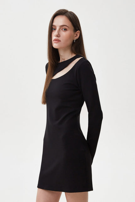 DRESS WITH A SHOULDER CUT OUT