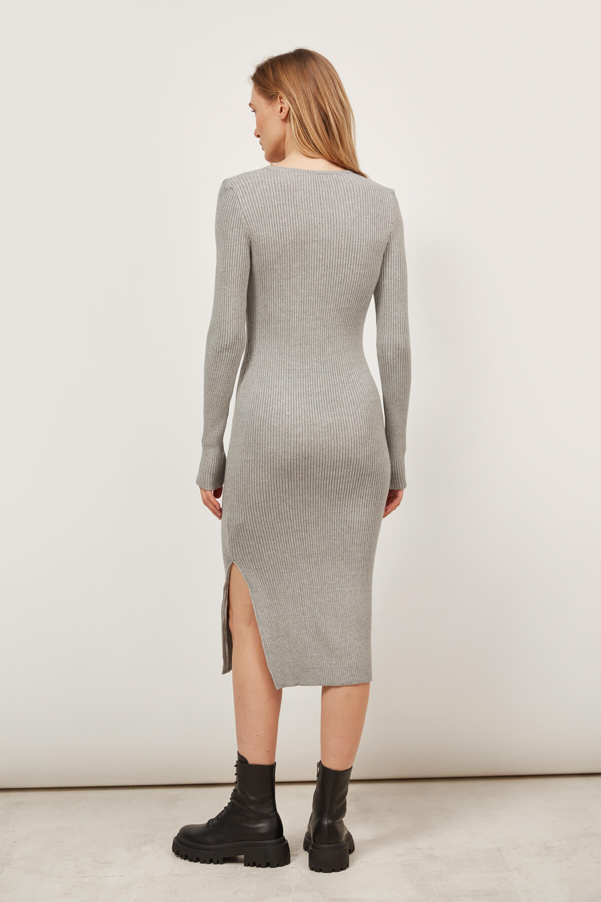 KNIT MIDI DRESS