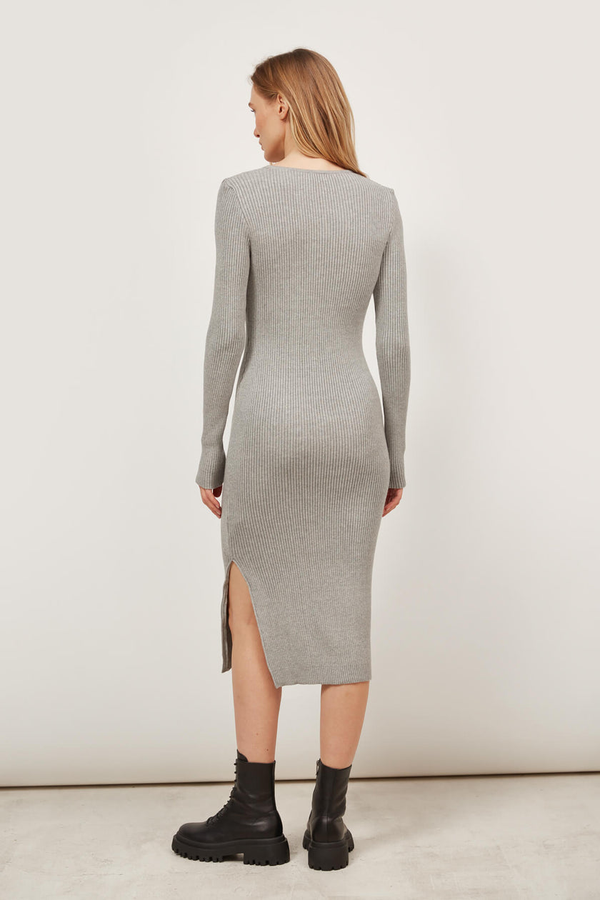 KNIT MIDI DRESS