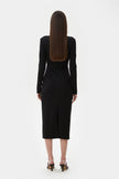 MIDI DRESS WITH CUT OUTS