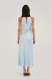 DRESS WITH A HIGH COLLAR