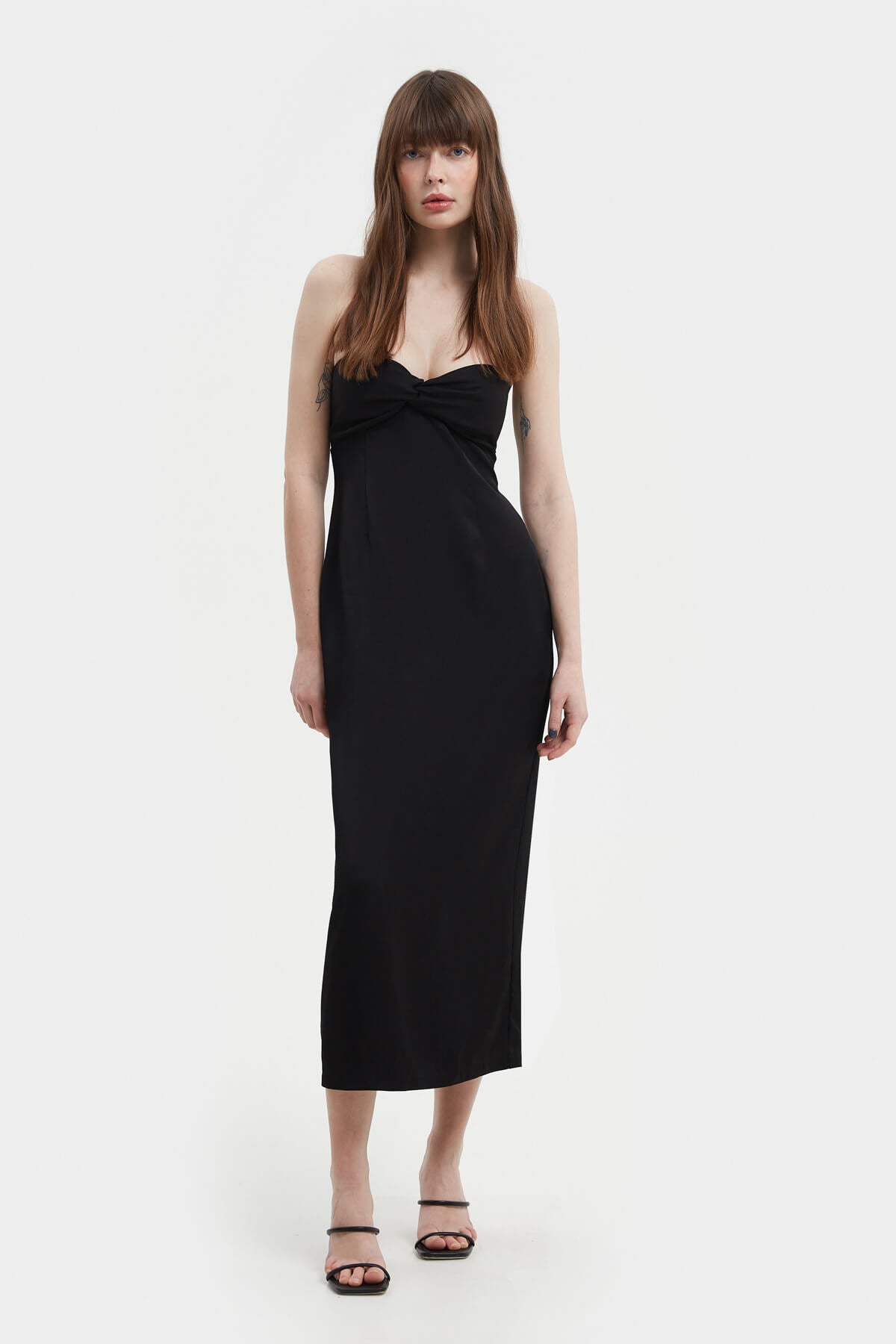 ELONGATED MIDI BUSTIER DRESS