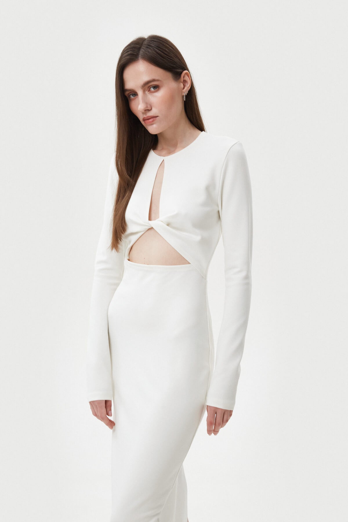 MIDI DRESS WITH CUT OUTS
