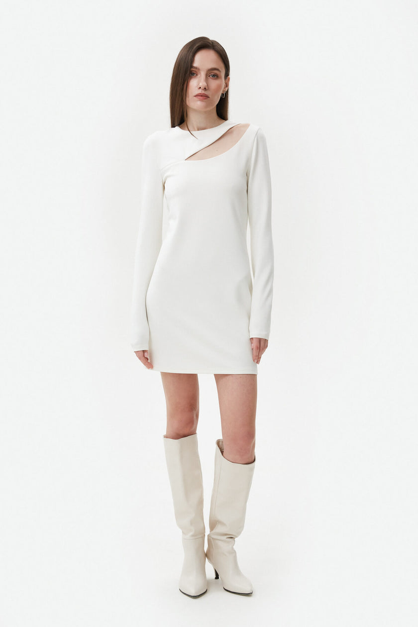 DRESS WITH A SHOULDER CUT OUT