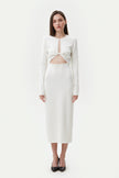 MIDI DRESS WITH CUT OUTS
