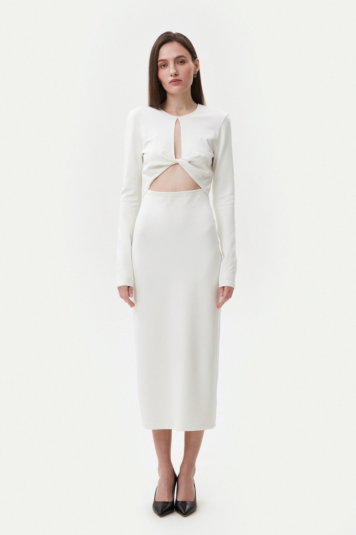 MIDI DRESS WITH CUT OUTS