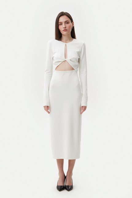 MIDI DRESS WITH CUT OUTS