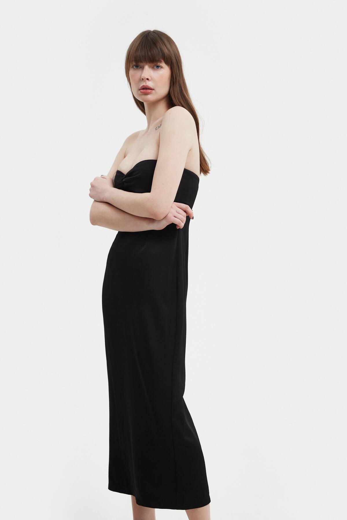ELONGATED MIDI BUSTIER DRESS