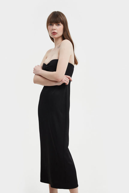 ELONGATED MIDI BUSTIER DRESS