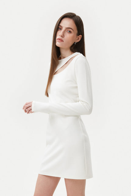 DRESS WITH A SHOULDER CUT OUT