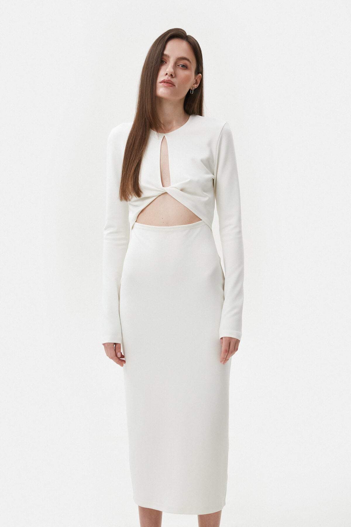 MIDI DRESS WITH CUT OUTS