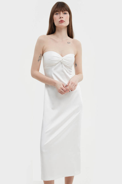 ELONGATED MIDI BUSTIER DRESS