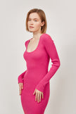 KNIT MIDI DRESS